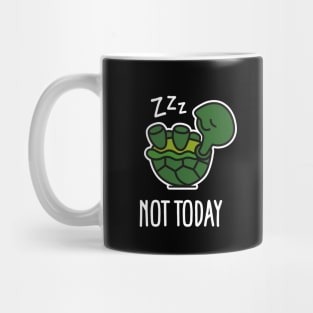 Not today - cute sleeping lazy turtle baby (dark) Mug